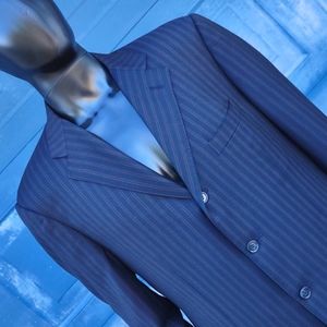 CORNELIANI (ITALY) MEN'S SUPER 150's LUXURY PIN DOUBLE STRIPE BLAZER